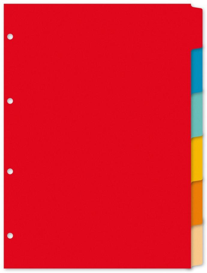 Intercalaires A4 plastique 6 pièces (ref: 3722)