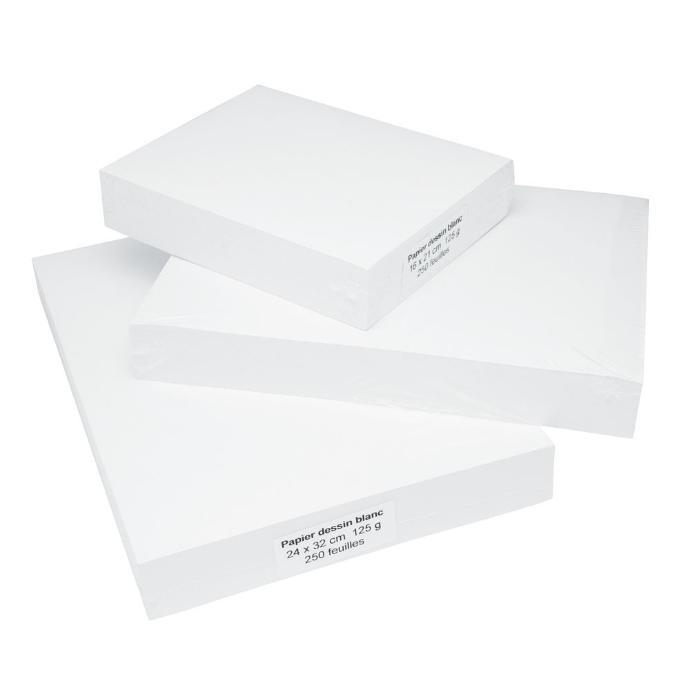 Papier dessin blanc, A4 120g, 250 feuilles (ref: 2102)