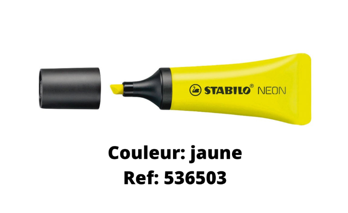 Stabilo néon jaune, pièce (ref: 536503)
