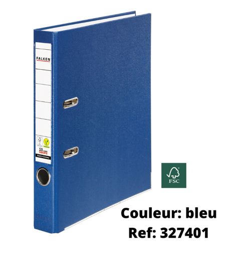 Classeur levier plastique, dos 4cm - bleu (ref: 327401)