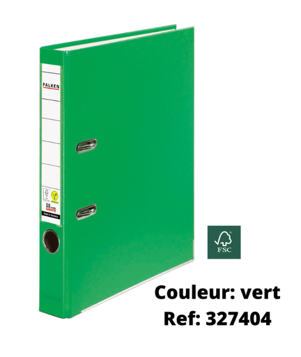 Classeur levier plastique, dos 4cm - vert (ref: 327404)