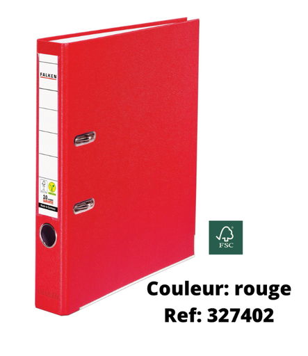 Classeur levier plastique, dos 4cm - rouge (ref: 327402)