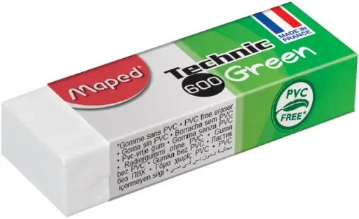 Gomme crayon "Technic 600 Green" Maped, pièce (ref: 5595)