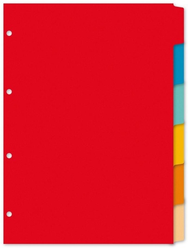 Intercalaires A4 plastique 6 pièces (ref: 3722)