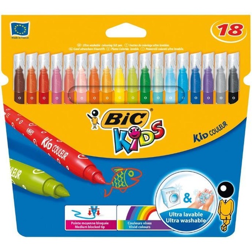 Marqueurs Bic Kids (18 pièces) (ref: 5356)